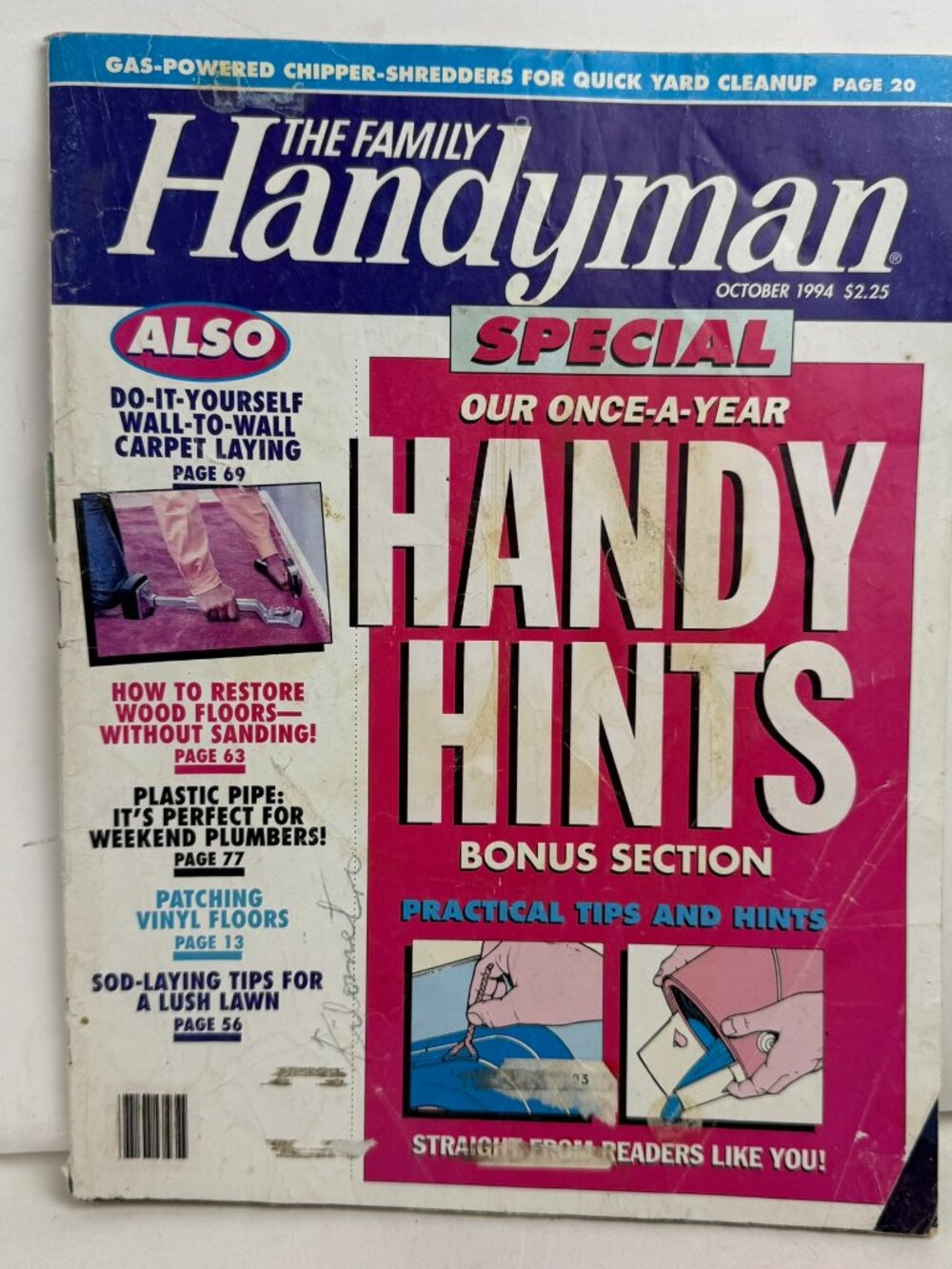 The Family Handyman Oct 1994 Handy Hints Wood Floor DIY Magazine ISSN 0014-7230